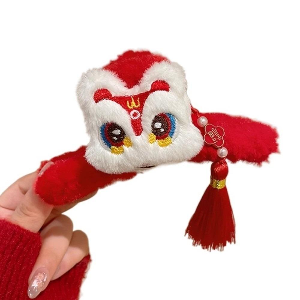 Erwachender Löwe Neujahr Haarklammern Quaste Damen Haarspangen Kreative Dame Haifischklemme Mädchen Geschenk