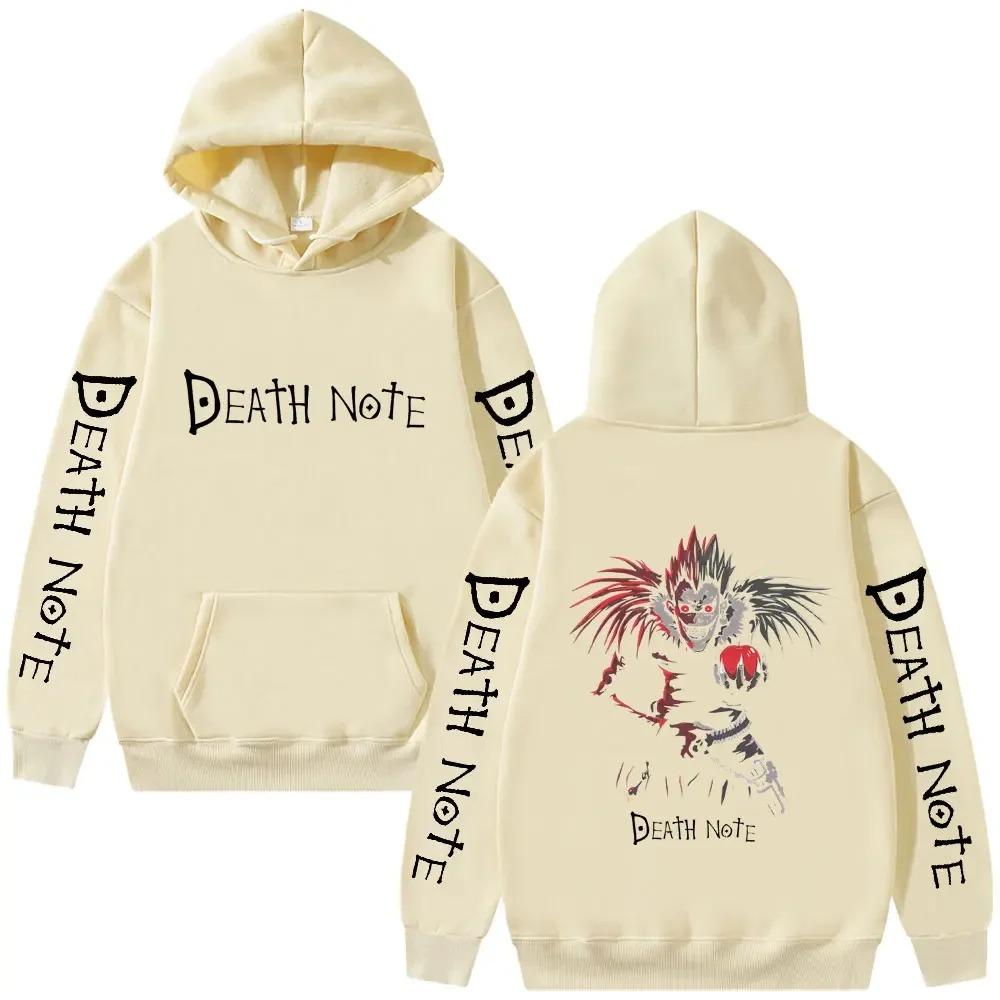 Y2K Anime Death Note Ryuk Graphic Hoodie Men Women Clothing Fashion Vintage Oversized Sweatshirt Men's Cartoon Manga Merch Hoodi