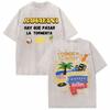 Rawayana Donde Es El After Album Vintage Washed Tshirt Mens Clothing Fashion Gothic Tshirts High Quality Casual Loose T Shirt