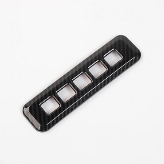 For Ford F150 2021-2023 Carbon Fiber Car Door Lock Password Button Trim Cover 1x