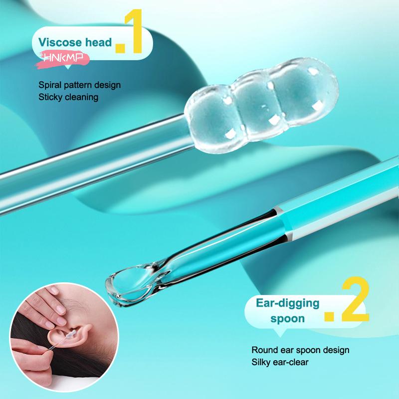 Sticky Ear Digger Tool Set Ear Wax Cleaning Spoon Ear Digging Cotton Swabs Not Hurt 1/3/5 Boxes Options Ear Cleaning Kit