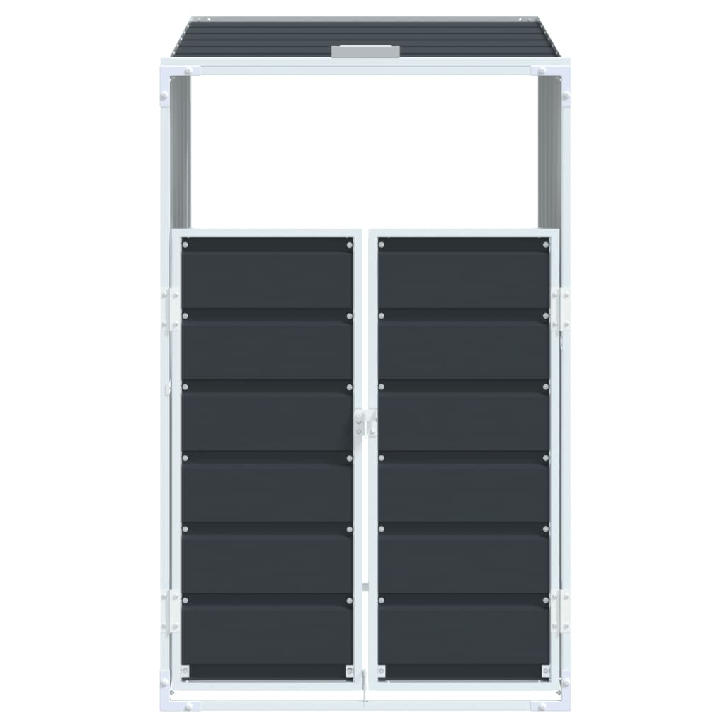 120 Liter Trash Can Enclosure in Anthracite 72 x 81 x 115 cm Steel