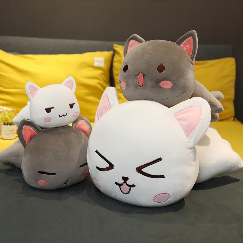 28/40/65Cm Cute Lying Cat Plush Toys Stuffed Soft Animal Dolls Lovely Cat Pillow Toys For Children Girls Birthday Gifts
