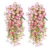 2/4Pcs UV-Resistant Artificial Flowers Morning Glory Eucalyptus Hanging Flower Plants Wedding Home Outdoor Garden Decoration
