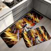 Dragon Ball Super Saiyan Flannel Kitchen Mat Christmas Soft Area Rug Non Slip Floor Carpet Home Decoration