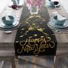 1pc Happy New Year Table Runner: Champagne & Fireworks, Holiday Decoration for Indoor/ Outdoor