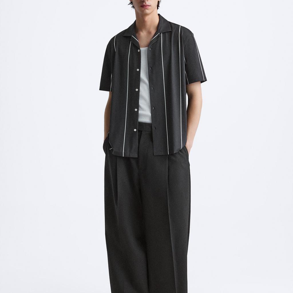 Zara American Vintage Stretch Short Sleeve Shirt Men Shirts 7545146-104