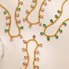 Fashion Beaded Jewelry, High-end Jewelry, Exaggerated Zircon Water Drop Fringe, Titanium Steel Necklace Does Not Fade