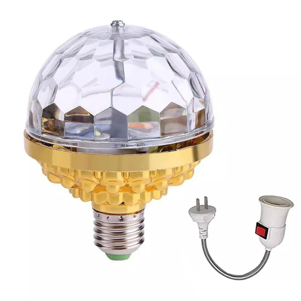 LED RGB E27 Lamp Bulb Magic Color Projector Auto Rotating Stage Light for Holiday Party Bar KTV Disco