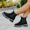 Fashion Women's Round-Toe Low-Top Boots Large-Sized Sleeve Fashion Short Boot for Spring And Autumn