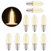 10Pcs E12 Long Filament Small LED Light Bulbs Dimmable Lamp 1.5W AC110V for Home Lighting