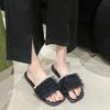 Women's Open-toe Breathable Mesh Upper Pearl Inlaid Slippers Comfortable and Non-rubbing Ladies Outdoor Large Size Women's Shoes
