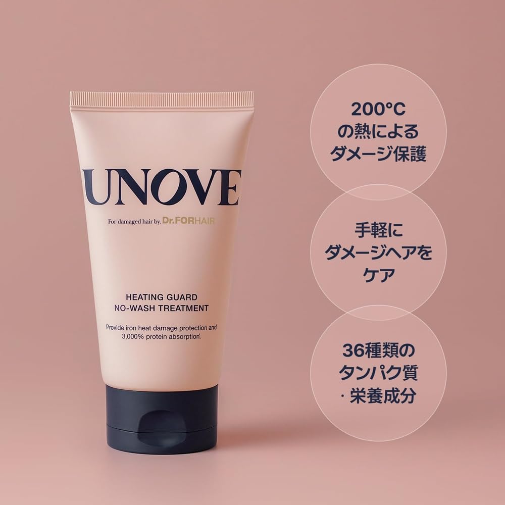 UNOVE Heating Guard No-Wash Treatment, 147ml, Hair Serum, Hair Care, Hair Serum, Leave-In Treatment, Out-of-Bath Hair Care