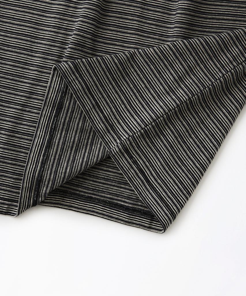 OUTSTANDING Thin Stripe Long Sleeve Tee_Navy/Ivory