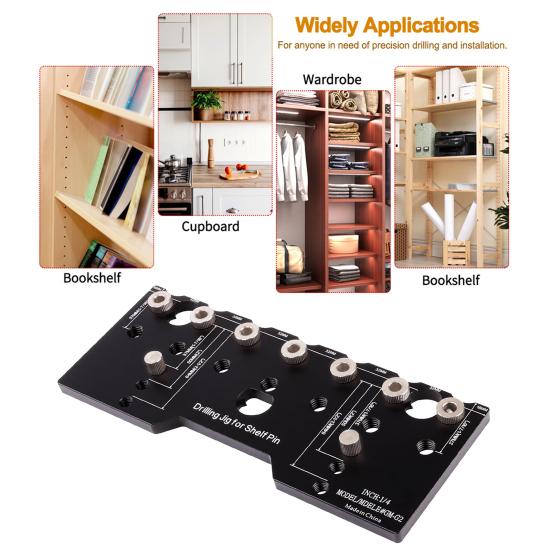Cabinet Adjustable Shelf Jig Drill Guide Rustproof Corrosion Resistant High Accuracy Cabinet