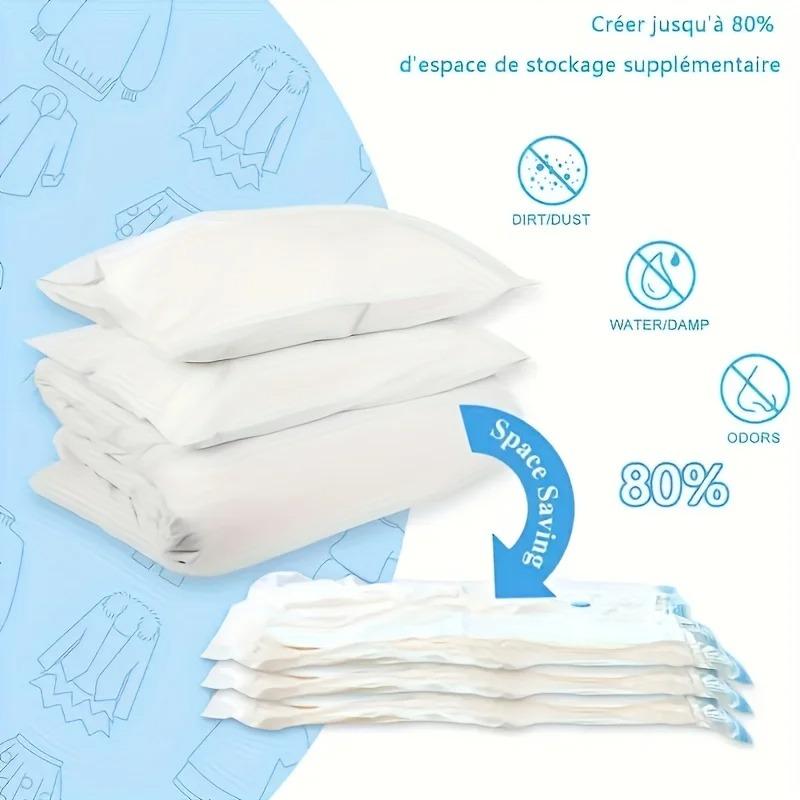 Space Saving Thickened Vacuum Seal Compression Bags Foldable Moisture Proof Storage Organizers For Household Clothes And Quilts