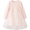 Balabala Girls' Mesh Princess Dress with Butterfly & Long Sleeves
