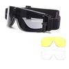 Motorcycle Glasses Motocross Goggles Windproof Cycling Moto Dirt Bike MTB Riding Military Tactical Sunglasses with 3 Lens