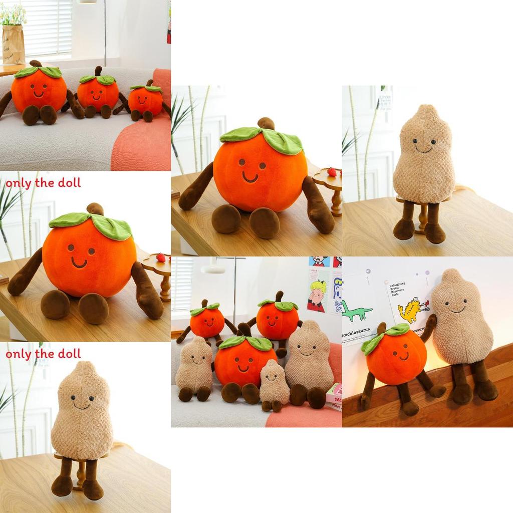 Novelty Plush Pillow With Persimmon And Peanut Animal Designs For Kids And Collectors