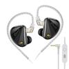Fones de Ouvido Monitor In-Ear KZ Decet, IEMs com 5 Drivers Dinâmicos e 4 Interruptores de Afinação, Som Estéreo de Frequência Total e Isolamento de Ruído Confortável