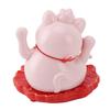 Lucky Cat Waving Arm Ornament ABS Solar Powered Light Induction Wealth Welcoming Cat Decoration for Home Car Housewarming Gift