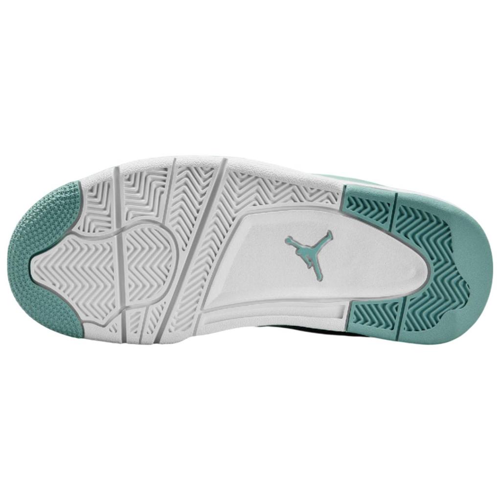 New Jordan Air Jordan 4 Anti Slip Wear Resistant Low Top Vintage Basketball Shoes Women's White Green FQ7940-138