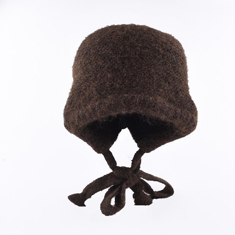 Mütze Damen Winter Warm Ohrenschutz Gestrickte Überziehmütze Sturmhaube Hut Band Doppelnutzung Plüsch Blitzmütze
