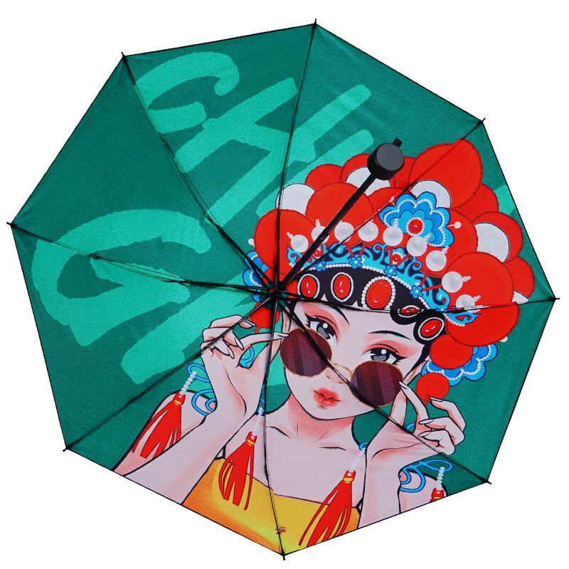 Red Leaf Women s 3-Fold UV Protection Manual Sun/Rain Umbrella