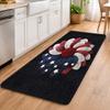 1pc American Flag Floral Suitable for Living Room, Bedroom, Kitchen Rug with Non-Slip Rubber Backing, Indoor/Outdoor Entry Door Mat for Porch