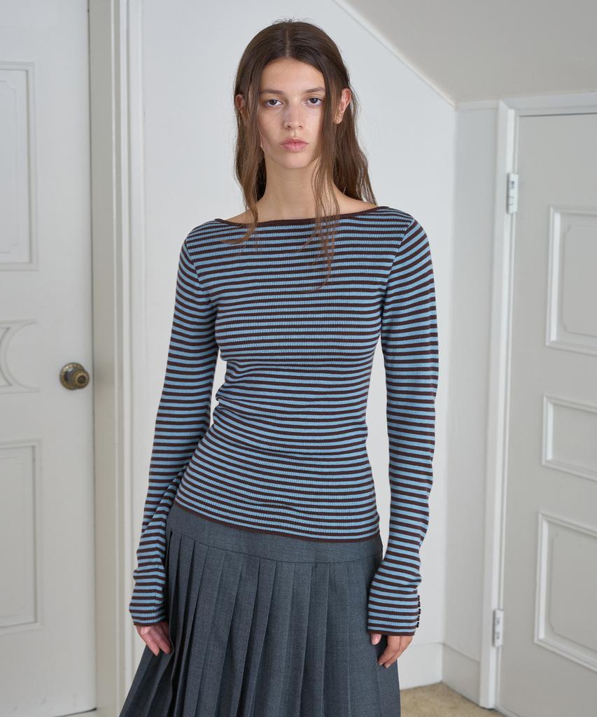 Simeteuligpeosenteu Stripe 2-Way Knit / Blue