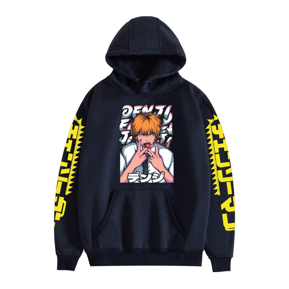 Chainsaw Man Anime Printed Men's Fashion Long Sleeve Hoodie Cartoon Sweatshirt