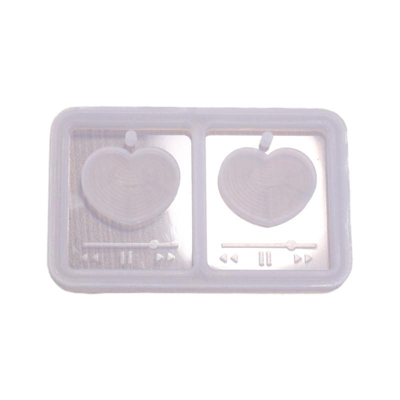 Epoxidové tekuté písky Silikonové formy Tvar přehrávače médií Přívěsek Forma Pryskyřice Forma na přívěsek Ruční výroba