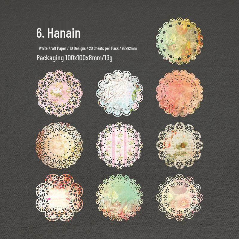Yan Ji Dreamy Lace Hollow-Out Paper Journal for DIY Collage Decoration.