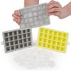 Bac à glaçons - blumtal - 2 bacs en silicone - 48 glaçons - sans bpa - gris/jaune