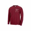 Letter Crewneck Casual Long-Sleeve Sweatshirt for Men In Dark Red