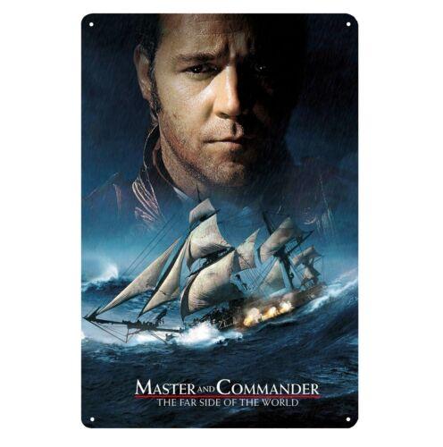 

DORA Tin Sign Master And Commander Russell Crowe Movie Metal Poster Tin Sign xcm Aluminum 20x30cm（7.8x11.8inch）