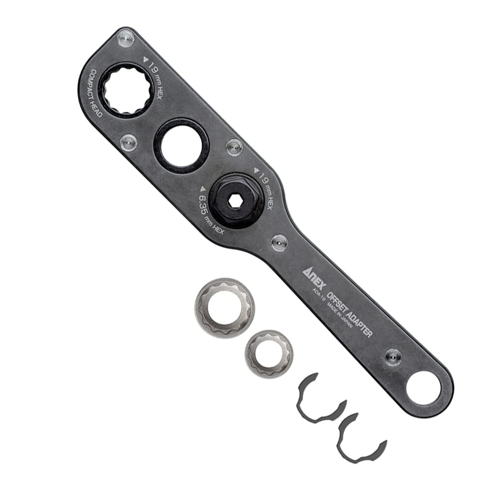 

Набор торцевых головок ANEX со смещением 19 мм, адаптер, диагональный, 2 шт. (17/19 мм) AOA-19S1