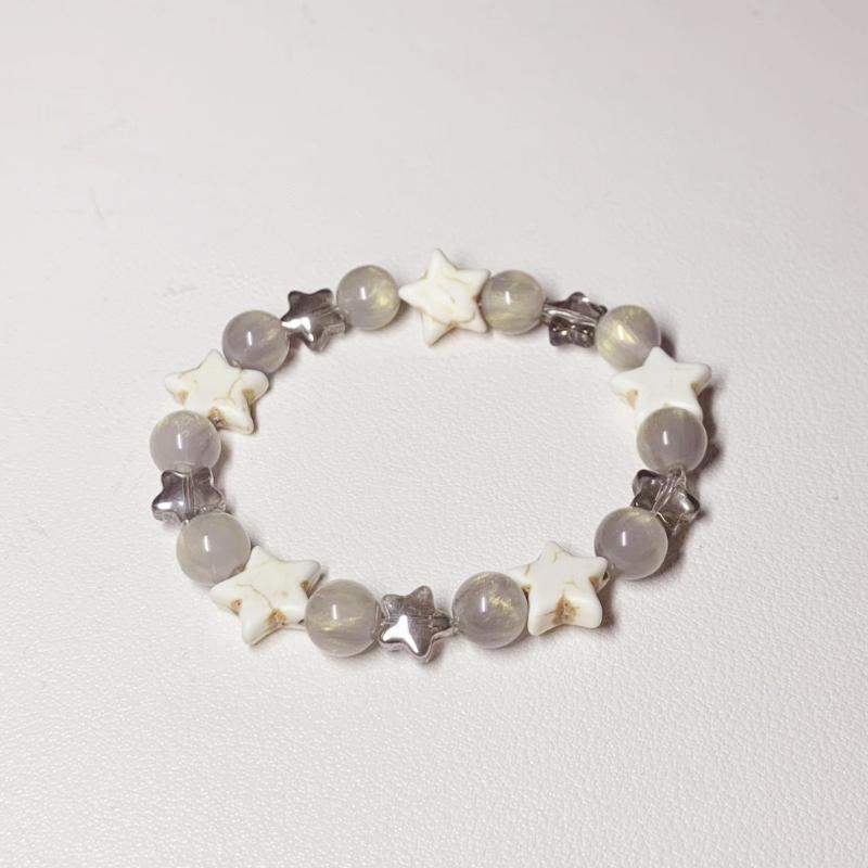 Harajuku Aesthetic Bracelet Elastic Wrist Chain Trendy Star Beaded Bangle Fashionable Hand Jewelry Pieces Birthday Gift