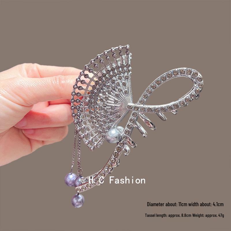 Lily of the Valley Floral Tassel Hair Claw - Ancient Style Women's Accessory