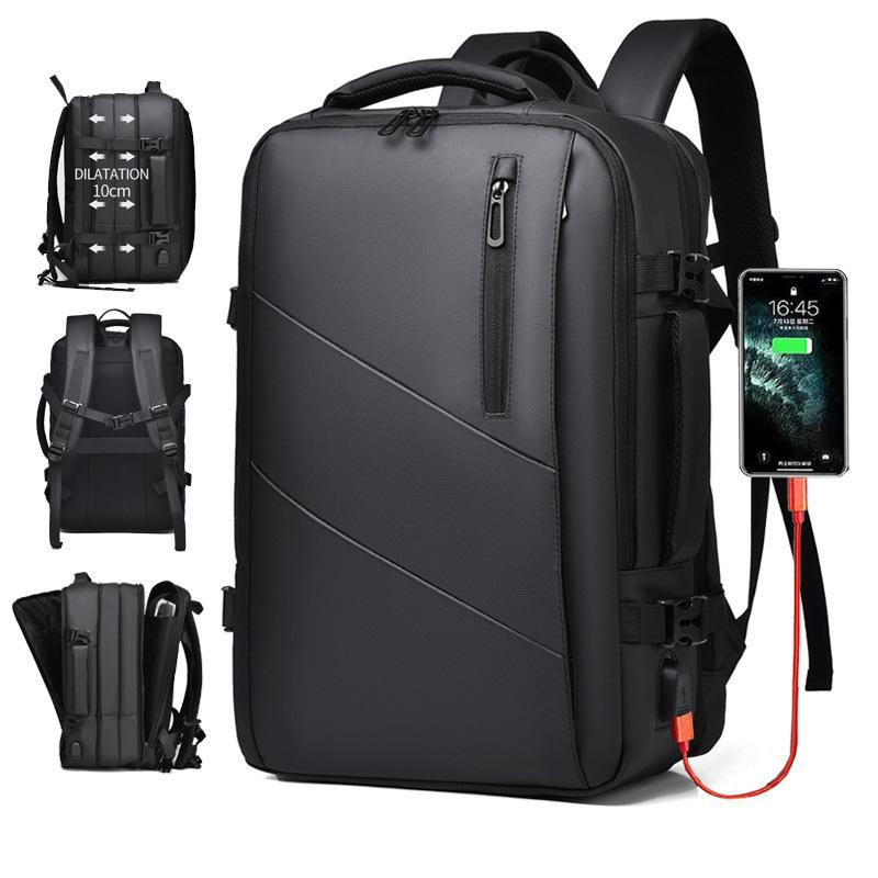 Backpack Large Capacity Men's High-end Backpack Computer Bag High-end Business Bag Expandable Backpack