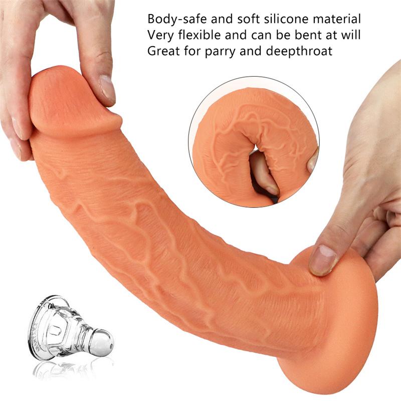 6cm Dildo Female Masturbation Stick Liquid Silicone Lifelike Penis Soft and Sensual Big Penis Adult Products