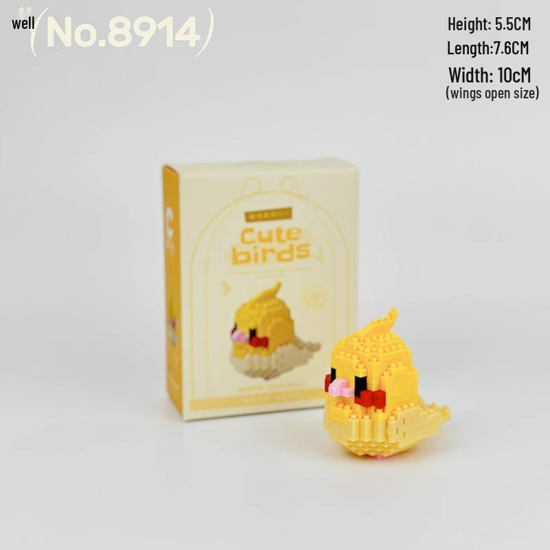 Chao Le Micro-Particle Building Blocks: Little Bird Cockatiel Educational Toy Ornament