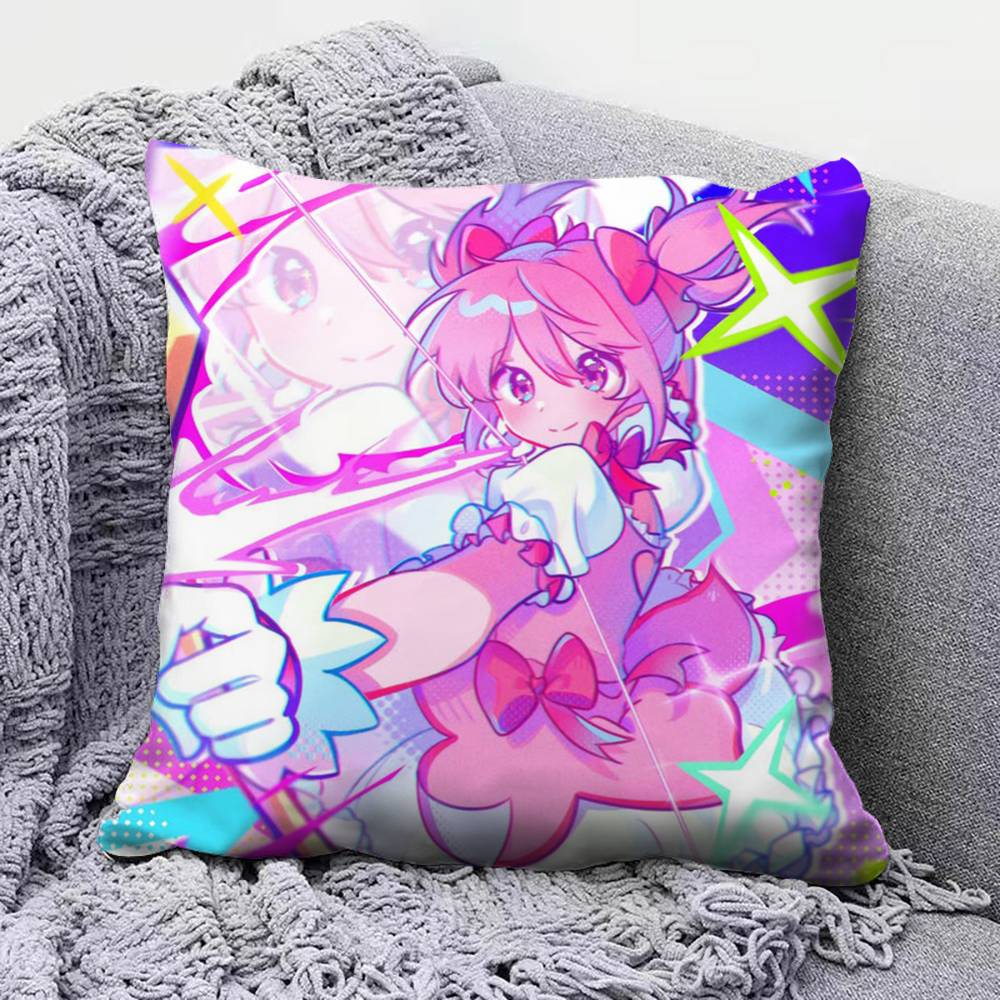 Madoka Kaname Anime Girl Puella Magi Madoka Magica Pillow Covers Home Sofa Cushion Covers and Aecorative Custom