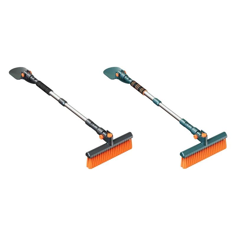 Ergonomic Extendable Retractable Snow Brush Ice Scraper for Cars SUVs - Winter Essential with Comfortable Grip