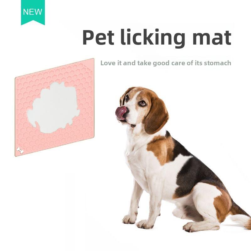 Pet cat dog silicone honeycomb licking pad anti-choking and leak-proof slow-feeding pad suction cup pet licking pad