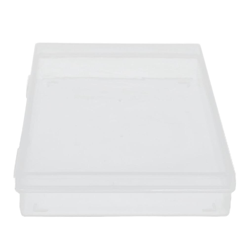 4pcs Flap Lid Transparent Plastic Box Transparent Multipurpose Storage Box Office Supplies