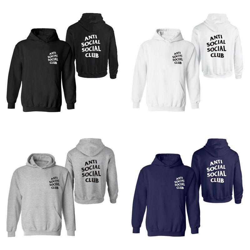 Anti Social Social Club Unisex Hoodie New Long Sleeve Hood Sweater Sweatshirt