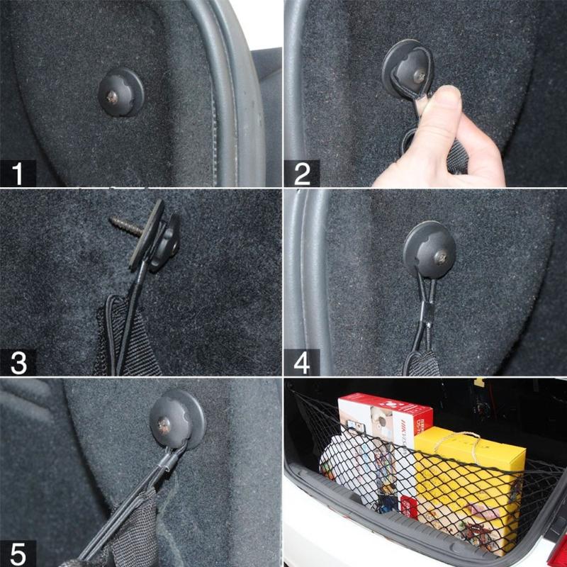 Auto Rear Cargo Net Polyester Adjustable Cargo Storage Organizer Suitable for Vehicle Trunk Storage