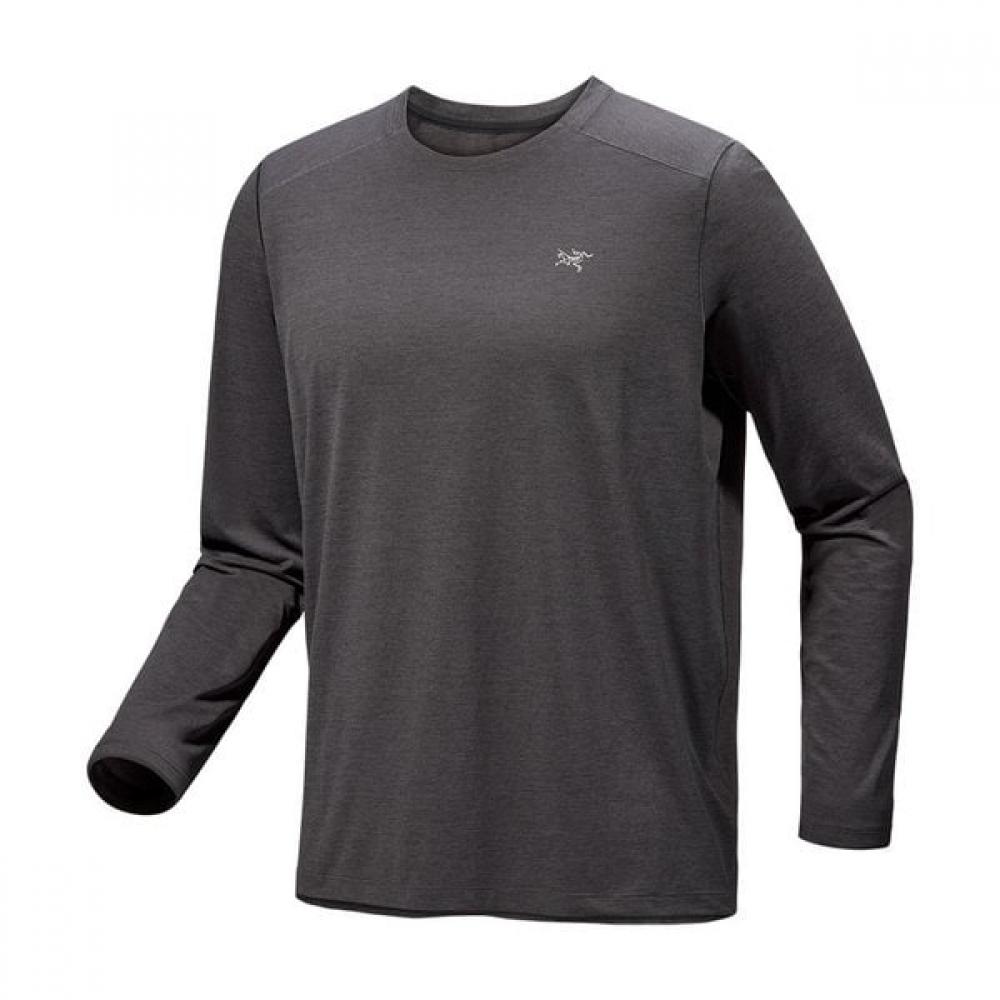Arc Teryx Men S Crew Neck lS Shirt Fw25 BLACK HEATHER/LG(105)