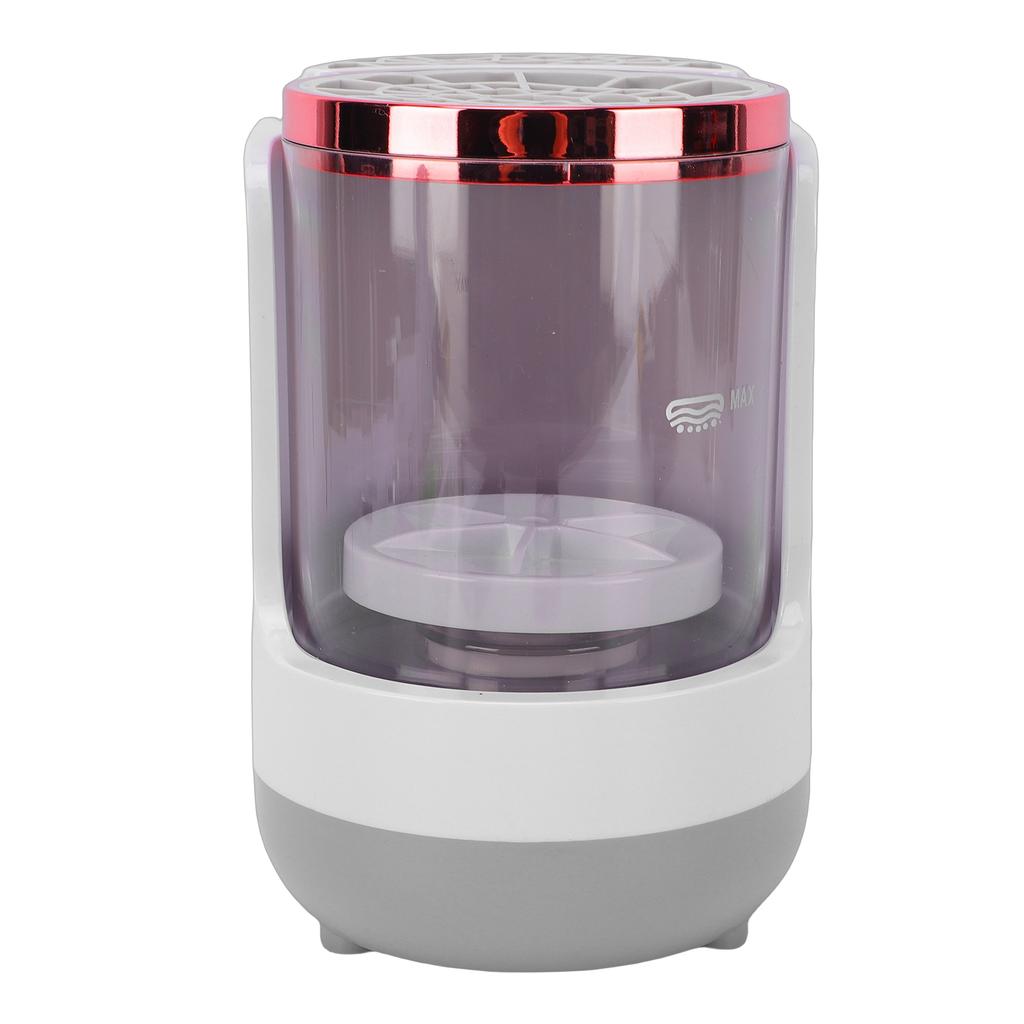 Electric Makeup Brush Cleaner Machine Automatic Makeup Brush Drying Machine 850 RPM with Clear Body